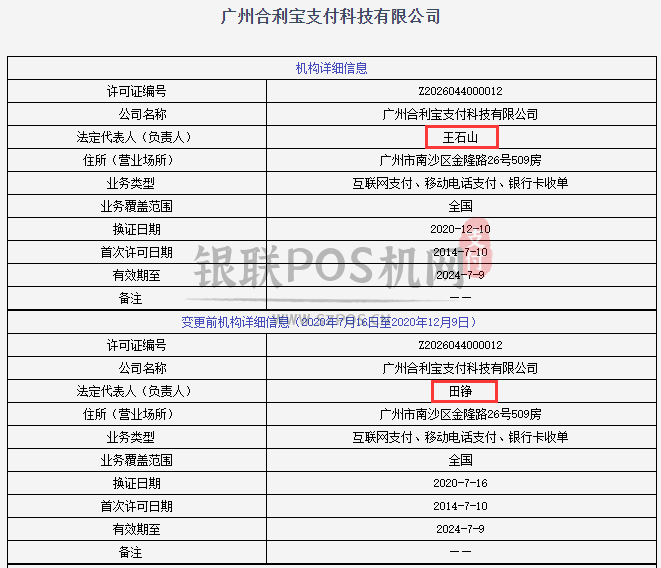 合利宝,星驿付,银盛等14家牌照信息变更;另四张牌照被注销 6 合利宝,星驿付,银盛等14家牌照信息变更;另四张牌照被注销